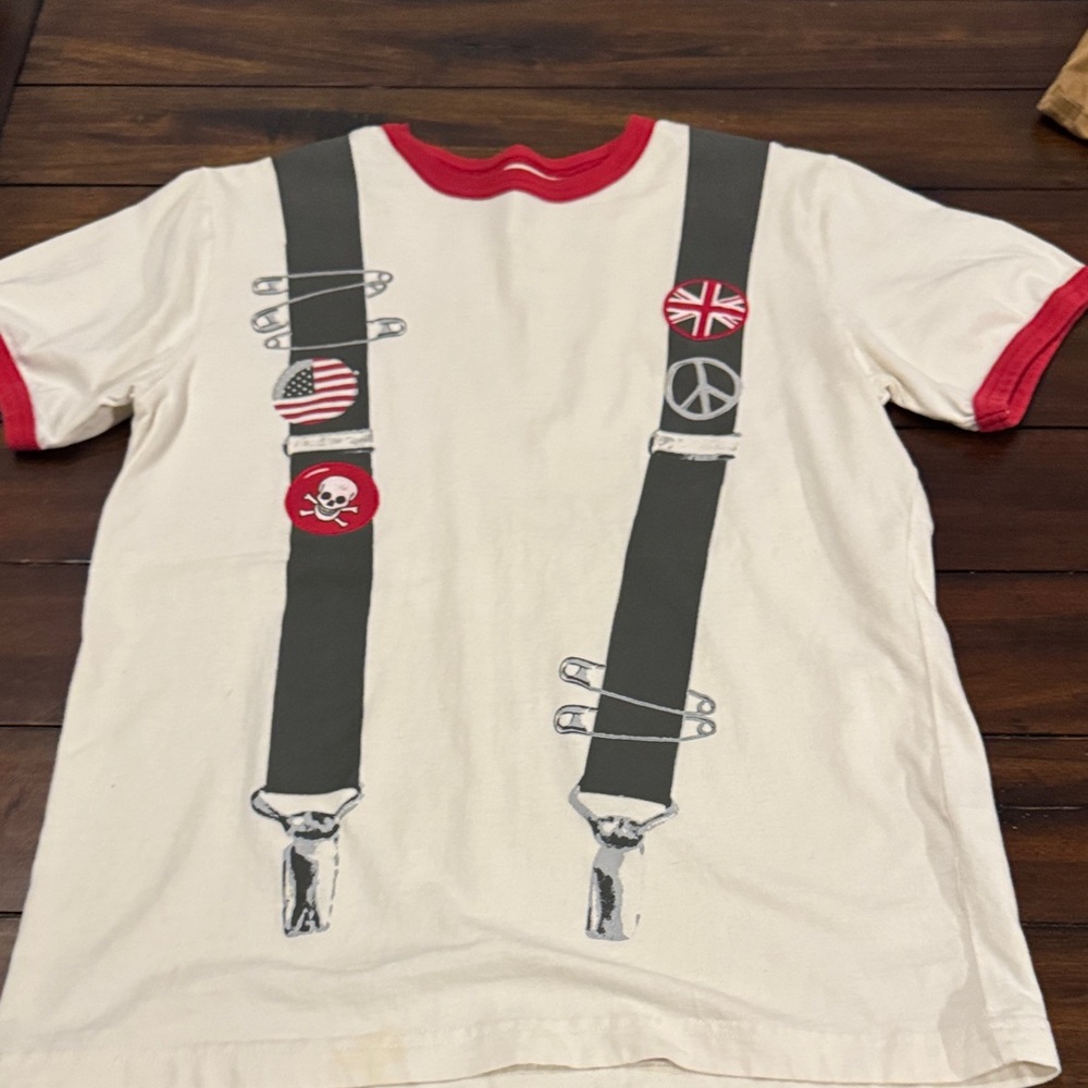 Crazy 8 Red and White Cotton T-Shirt